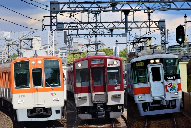 近鉄、阪神電鉄、神戸高速線、山陽電鉄路線図を作成しました。
