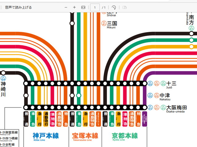 阪急電鉄の路線図を作成しました。 – かみマップ